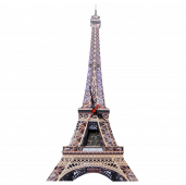 Paris Eyfel Kulesi Ahşap Lazer Kesim Duvar Saati